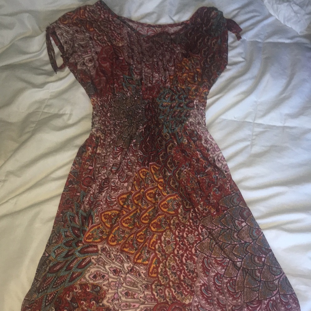 Patterned Midi Dress